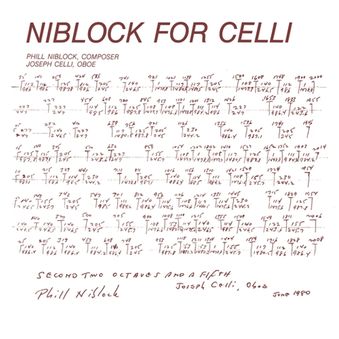 Phill Niblock Niblock For Celli (LP) 