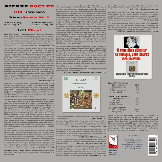 Idil Biret Boulez: 100th Anniversary (LP) 