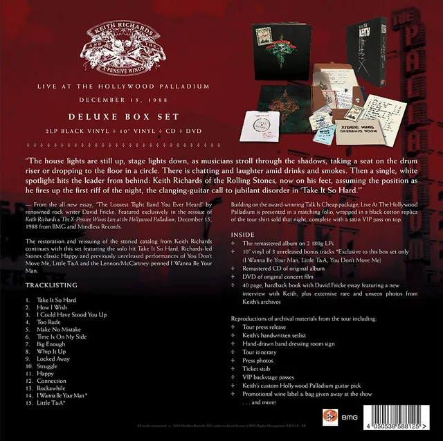 Keith Richards & The X-Pensive Winos Live At The Hollywood Palladium Box Set 