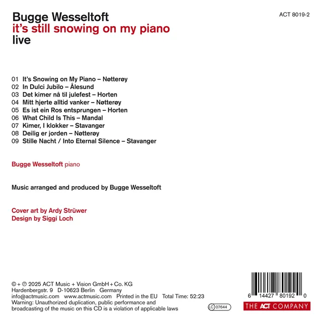 Bugge Wesseltoft It's Still Snowing On My Piano (CD) 