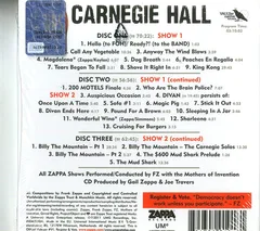 Frank Zappa Carnegie Hall Live - LTD (3CD)