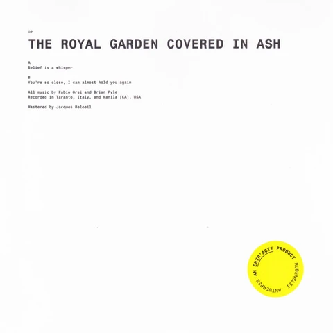 OP The Royal Garden Covered In Ash (LP) 