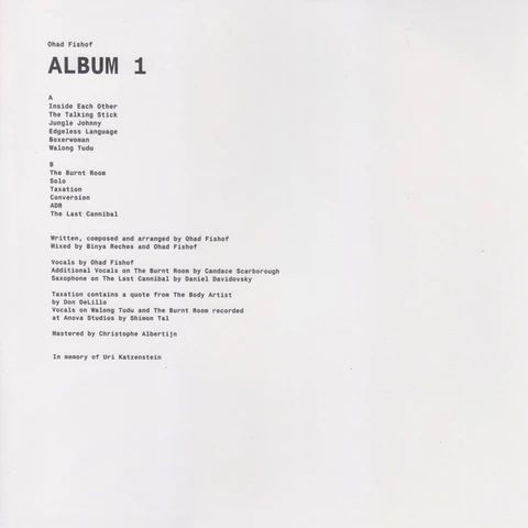 Ohad Fishof Album 1 (LP) 