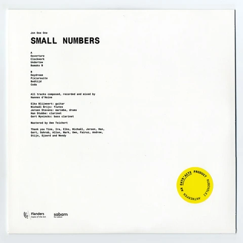 Jon Doe One Small Numbers (LP) 