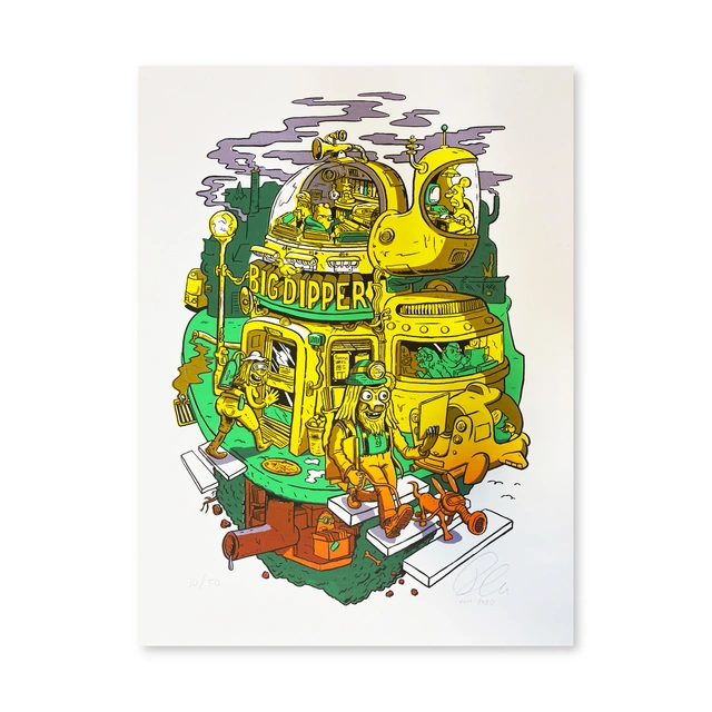 Flu Hartberg - Big Dipper silketrykk Trykk i 50 nummererte og signerte eks. 