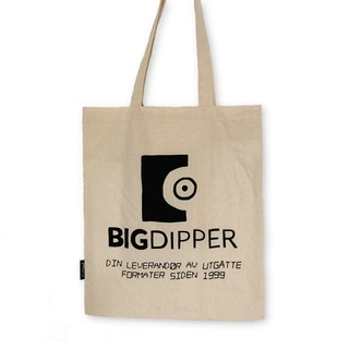 Handlenett til LP Plater Tegning av Flu Hartberg