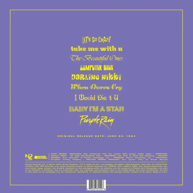 Prince Purple Rain: One-Step - LTD (LP) 