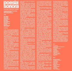 Diverse Artister Poesia Sonora (LP)