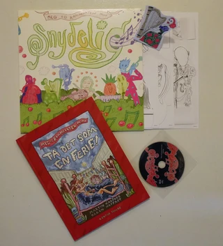 Meg og Kammeraten Min Snydelig / Ta det som en Ferie (LP/BOK)