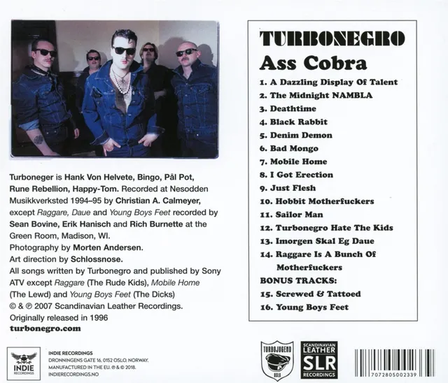 Turbonegro Ass Cobra (CD) 