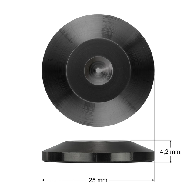 Dynavox, parkettbeskyttere Sett med 4 stk parkettbeskyttere, svart 