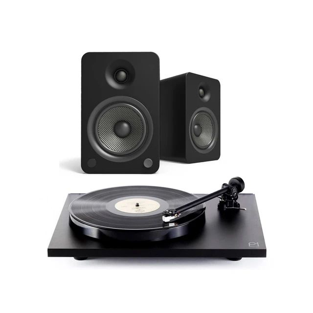 Rega Planar 1 Eco Deck + Kanto YU6 Aktive høyttalere med platespiller 