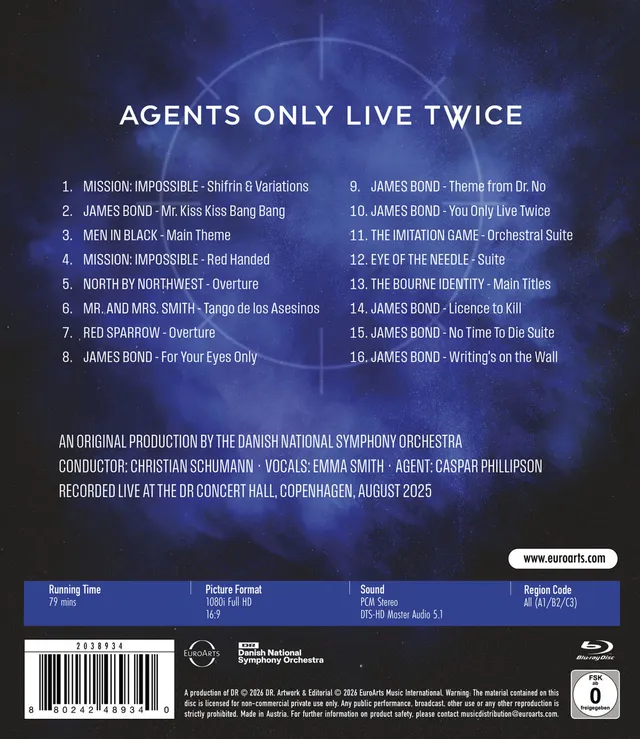 Danish National Symphony Orchestra Agents Only Live Twice (BD) 