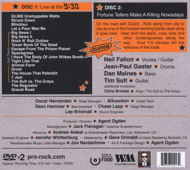 Clutch Live At The 9:30 (2DVD) 