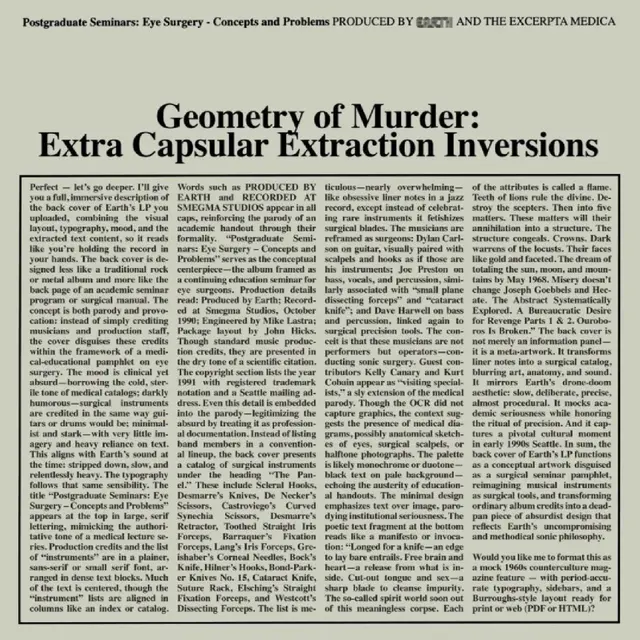Earth x Black Noi$e Geometry Of Murder: Extra…  - LTD (2LP) 