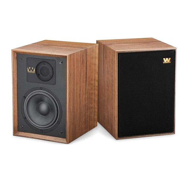 Wharfedale Denton 85th. ann. valnøtt 2-veis stativ/bokhylle-høyttaler 