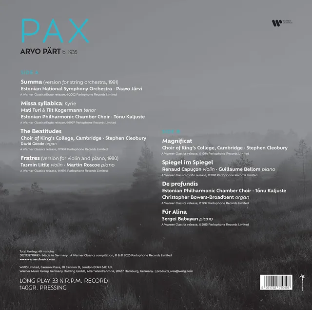 Arvo Pärt Pax (LP) 
