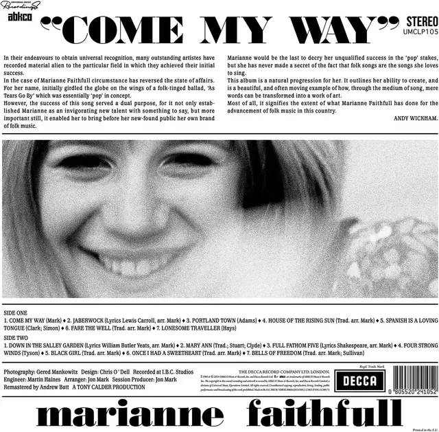 Marianne Faithfull Come My Way (LP) 