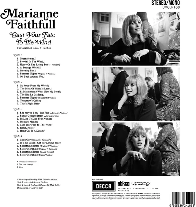 Marianne Faithfull Cast Your Fate To The Wind - LTD (2LP) 
