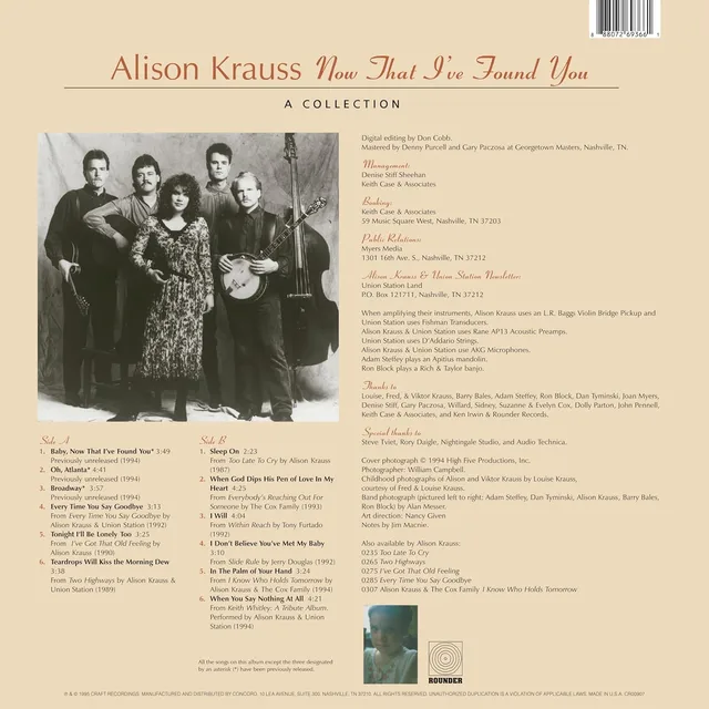 Alison Krauss Now That I've Found You (LP) 