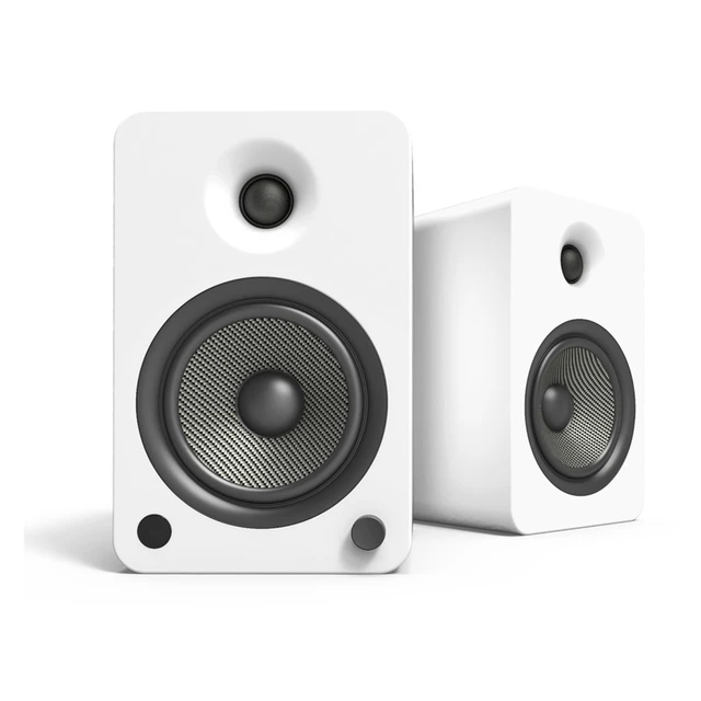 Kanto YU6 Aktive Høyttalere, matt hvit RIAA-trinn, Bluetooth, Optiske innganger 