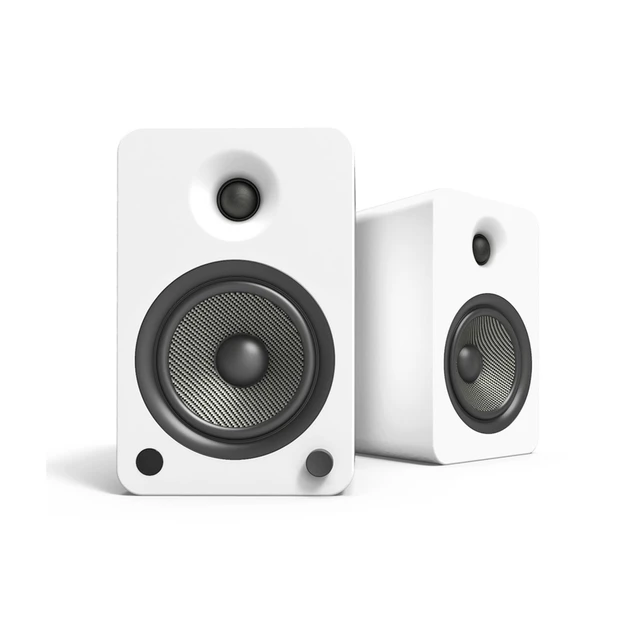Kanto YU6 Aktive Høyttalere, matt hvit RIAA-trinn, Bluetooth, Optiske innganger 