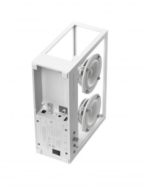 Small Transparent Speaker, hvit Bluetooth, glass/aluminium 