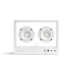 Small Transparent Speaker, hvit Bluetooth, glass/aluminium