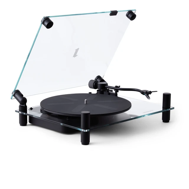 Transparent Turntable, RIAA, svart Ortofon OM5, Bluetooth, glass/aluminium 