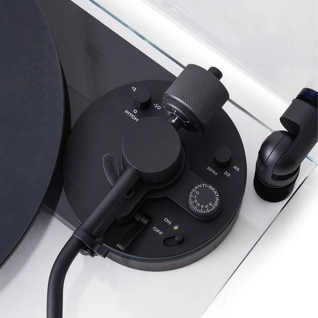 Transparent Turntable, RIAA, svart Ortofon OM5, Bluetooth, glass/aluminium 