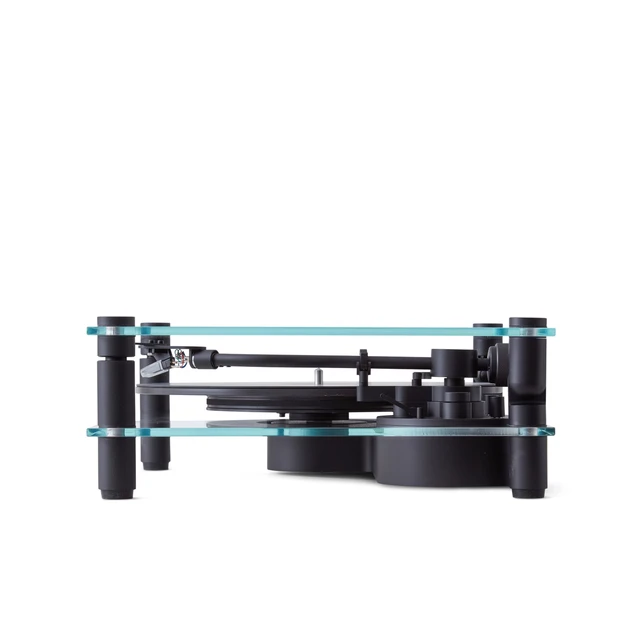 Transparent Turntable, RIAA, svart Ortofon OM5, Bluetooth, glass/aluminium 