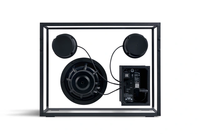 Transparent Speaker, svart Bluetooth, glass/aluminium 