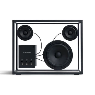 Transparent Speaker, svart Bluetooth, glass/aluminium