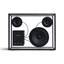 Transparent Speaker, svart Bluetooth, glass/aluminium