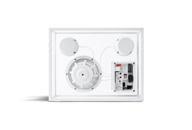 Transparent Speaker, hvit Bluetooth, glass/aluminium 