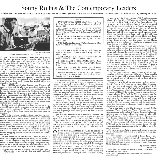 Sonny Rollins Sonny Rollins And The… - LTD (LP) 