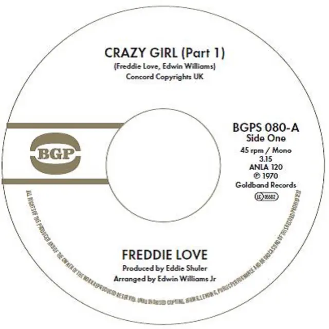 Freddie Love Crazy Girl (Part 1 & 2) (7") 
