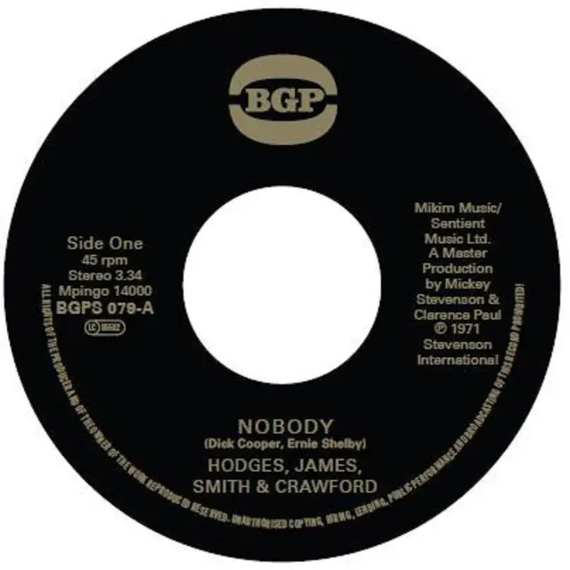 Hodges, James, Smith & Crawford Nobody / It Cracks Me Up (7") 