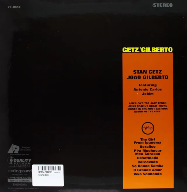 Stan Getz & Joao Gilberto Getz / Gilberto (2LP) 