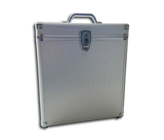 Platekoffert LP / 12" Sølv Plass til ca. 25 plater