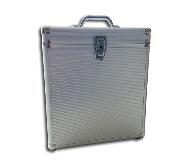 Platekoffert LP / 12" Sølv Plass til ca. 25 plater 