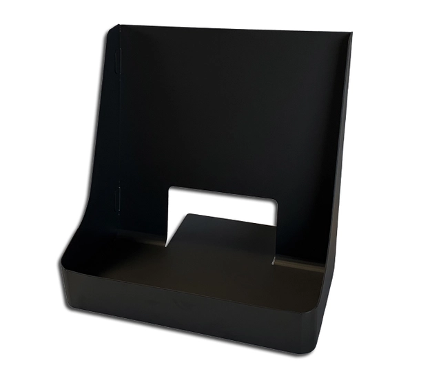 Display til LP-plater Sort metall, plass til ca 35 plater 