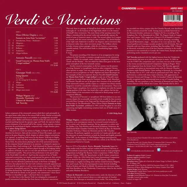 I Musici De Montreal Verdi & Variations (LP) 