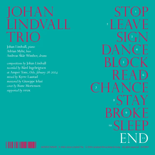 Johan Lindvall Trio End (CD) 