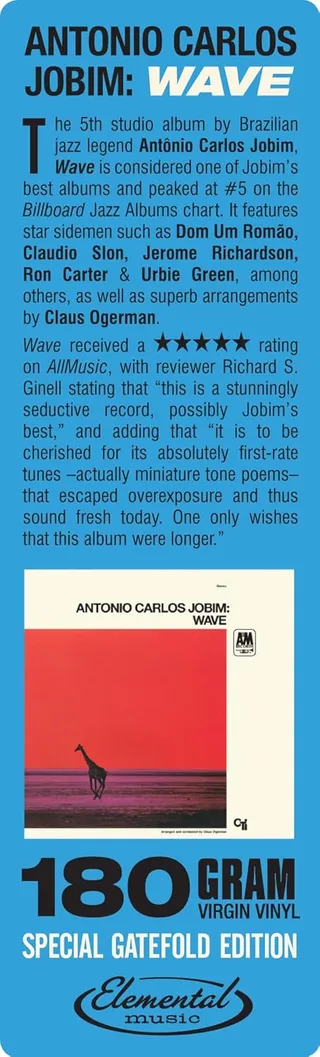 Antonio Carlos Jobim Wave - LTD (LP) 
