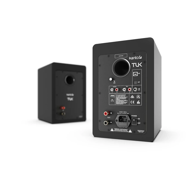 Kanto TUK Aktive høyttalere, matt svart RIAA-trinn, Bluetooth 