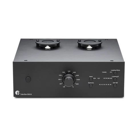 Pro-Ject Tube Box DS3 B, svart Premium rørbasert MM/MC RIAA-trinn