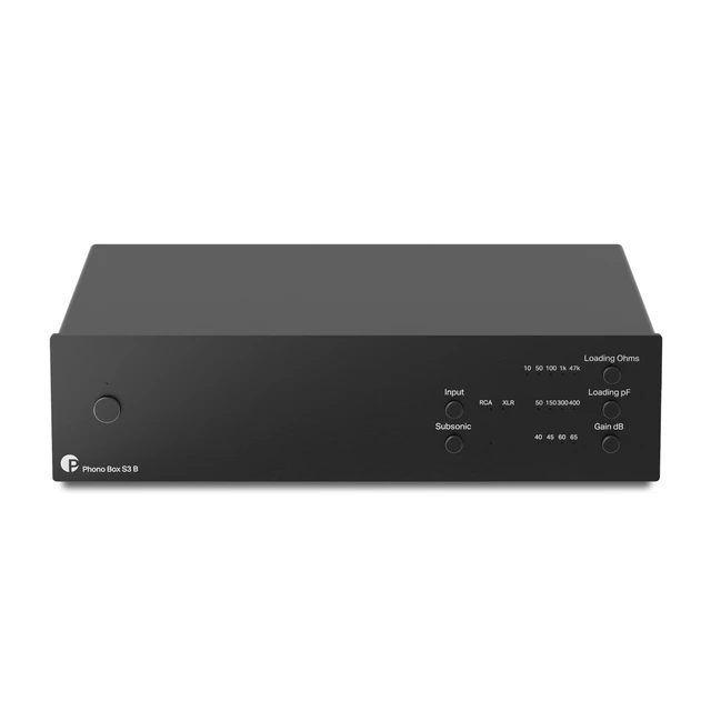 Pro-Ject Phono Box S3 B, svart Fullbalansert MM/MC RIAA-trinn 