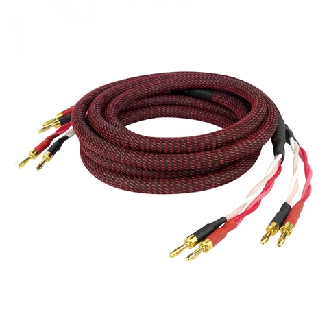 Dynavox Perfect Sound, 2x3 m Stereosett høyttalerkabel, bananplugger