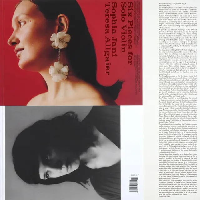 Sophia Jani & Teresa Allgaier Six Pieces For Solo Violin (CD) 